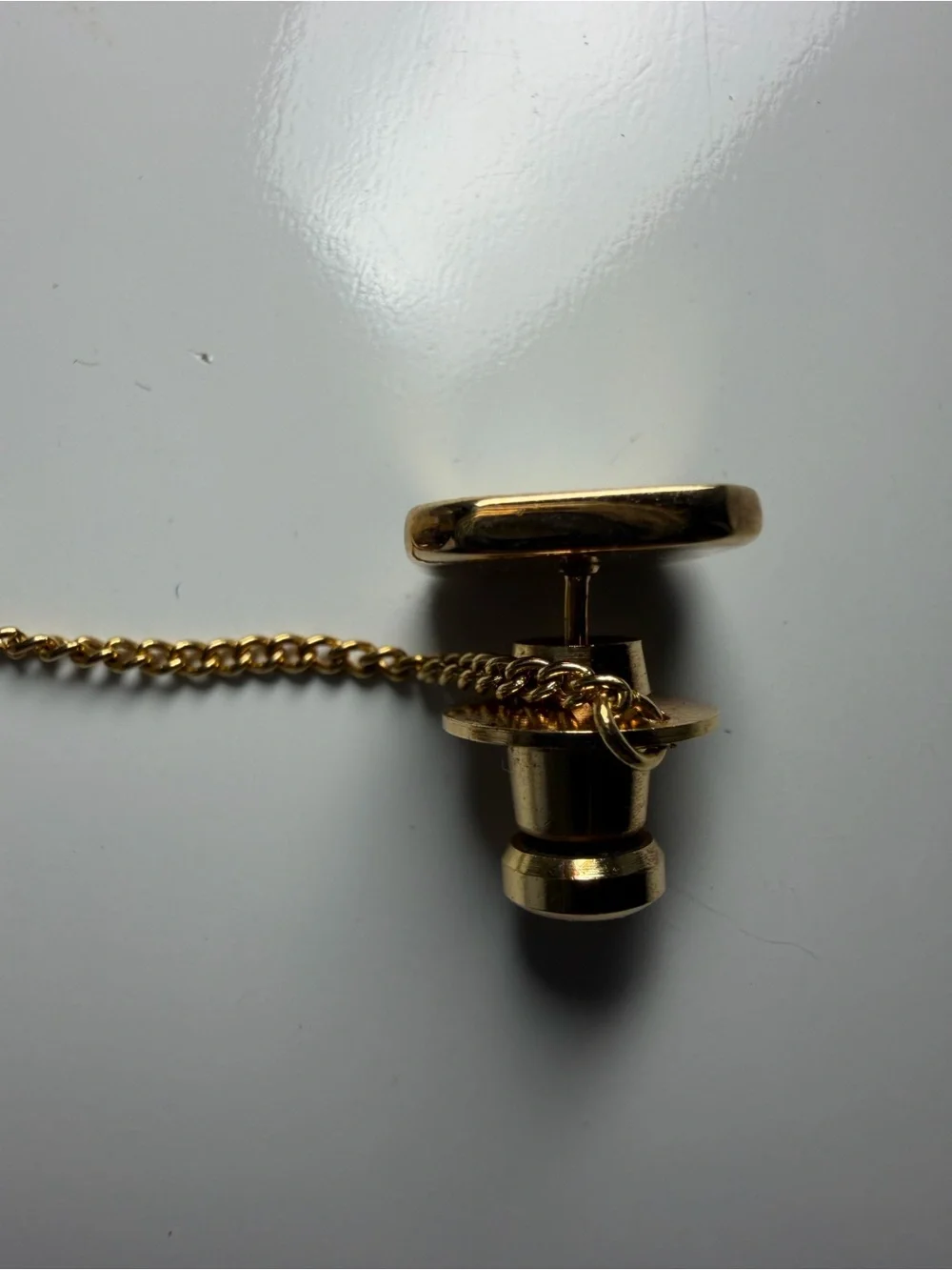 Dior Gold and White Square Logo Cufflinks with Monogram